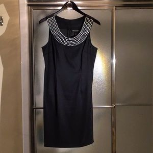 Little black cocktail dress with stunning collar